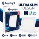 LED square recessed panel light 167mm 12w 6400K white