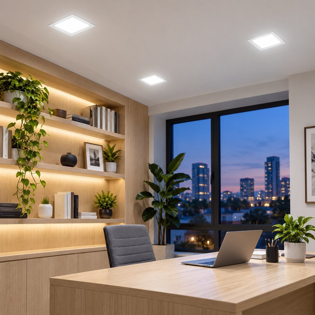 LED square recessed panel light 167mm 12w 6400K white