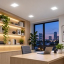LED square recessed panel light 167mm 12w 6400K white