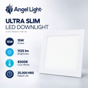 LED square recessed panel light 195mm 15w 6400K white