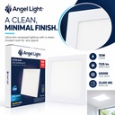 LED square recessed panel light 195mm 15w 6400K white