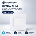 LED square recessed panel light 83mm 3w 6400K white