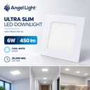 LED square recessed panel light 118mm 6w 6400K white