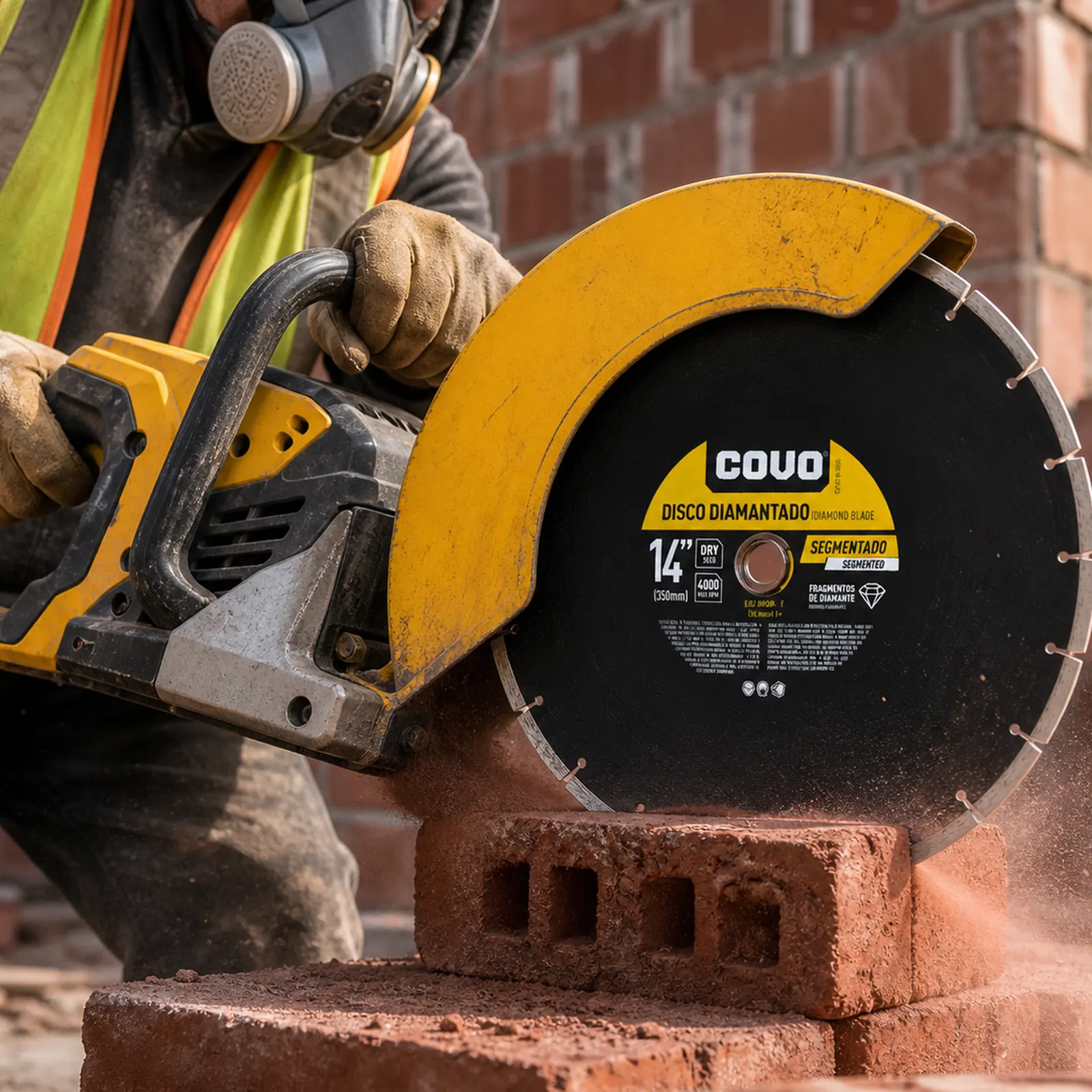 Segmented Diamond Cutting Blade / For Rough Concrete / Dry / 1 Piece / 14" (350mm)