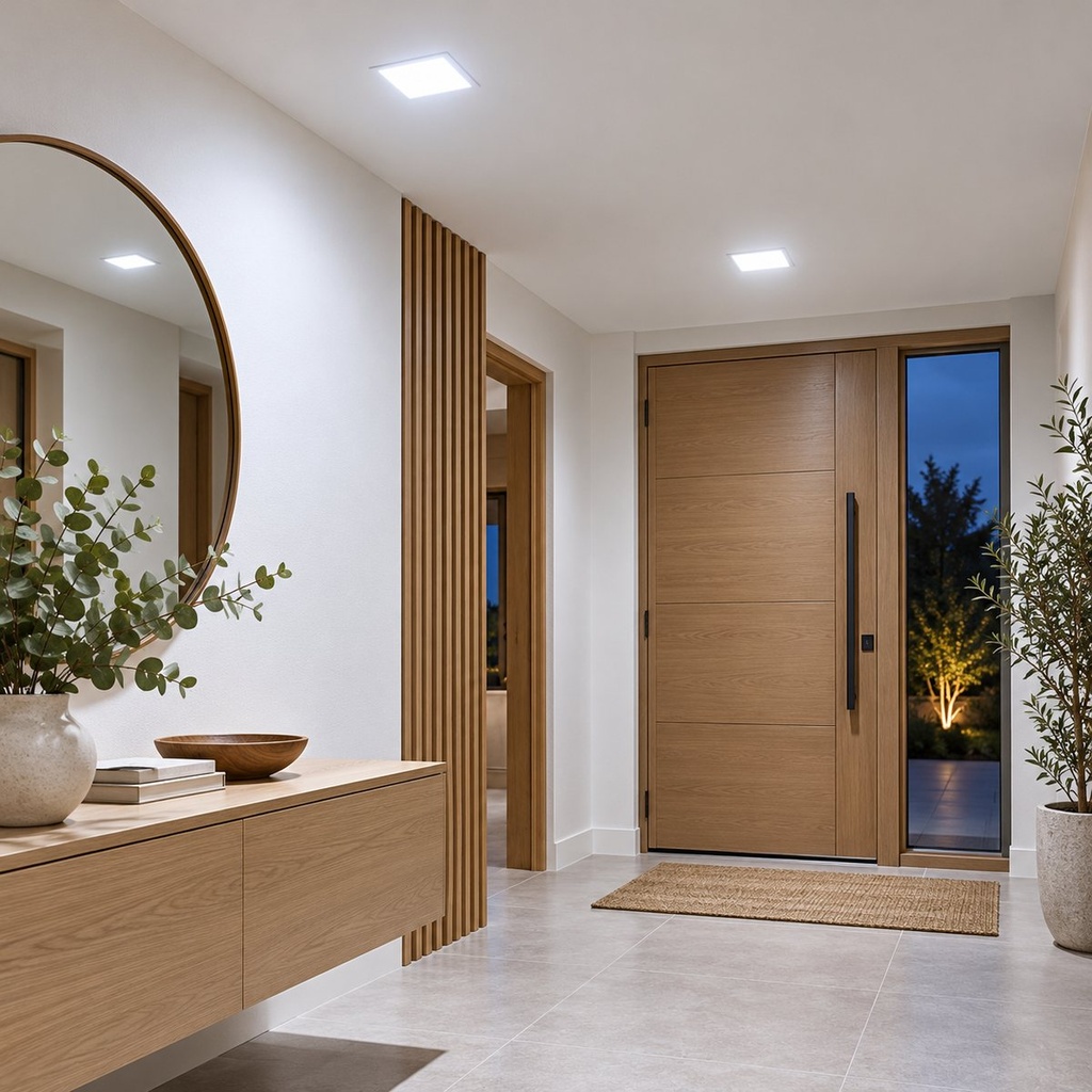 LED square recessed panel light 118mm 6w 6400K white