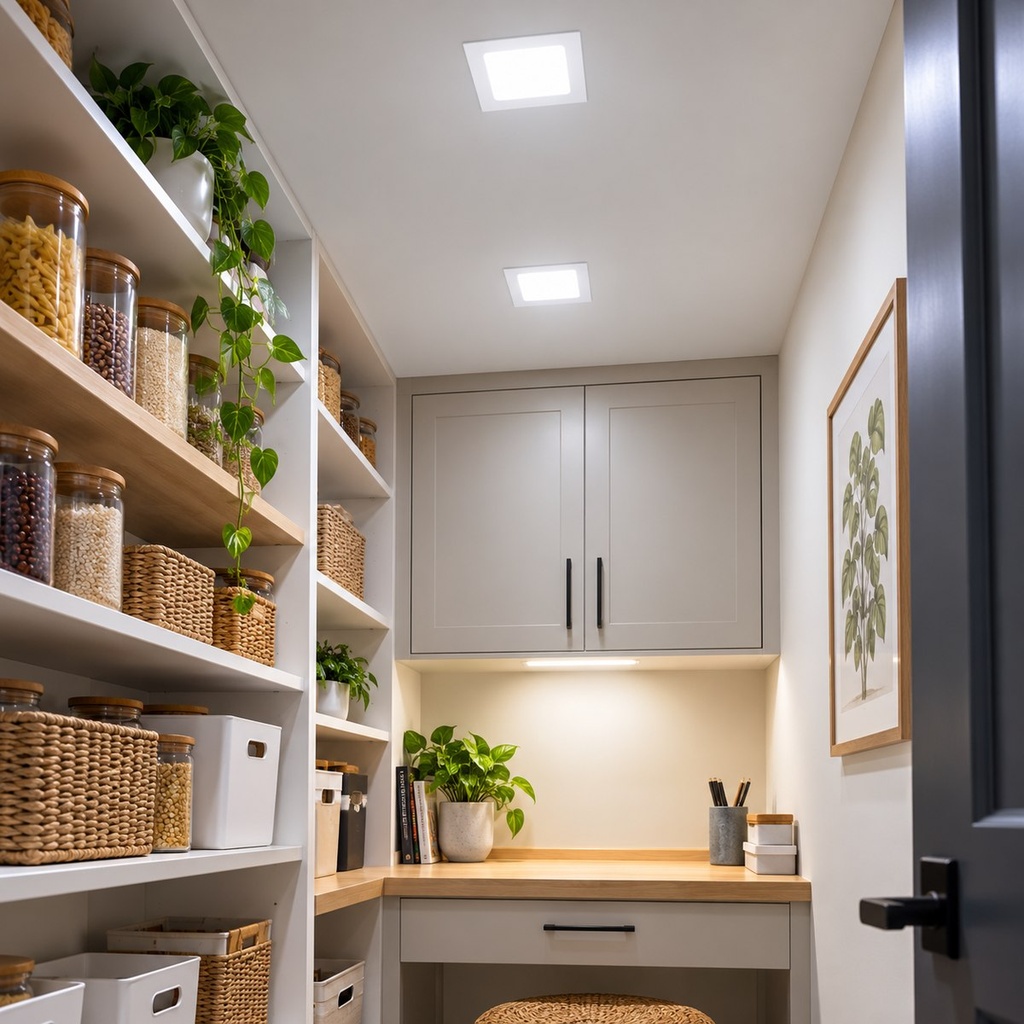 LED square recessed panel light 118mm 6w 6400K white