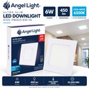 LED square recessed panel light 118mm 6w 6400K white
