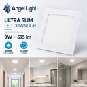 LED square recessed panel light 144mm 9w 6400K white