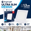 LED square recessed panel light 144mm 9w 6400K white