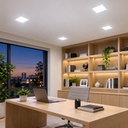 LED square recessed panel light 144mm 9w 6400K white