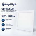 LED square recessed panel light 218mm 18w 6400K white