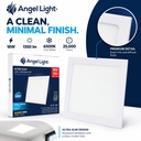 LED square recessed panel light 218mm 18w 6400K white