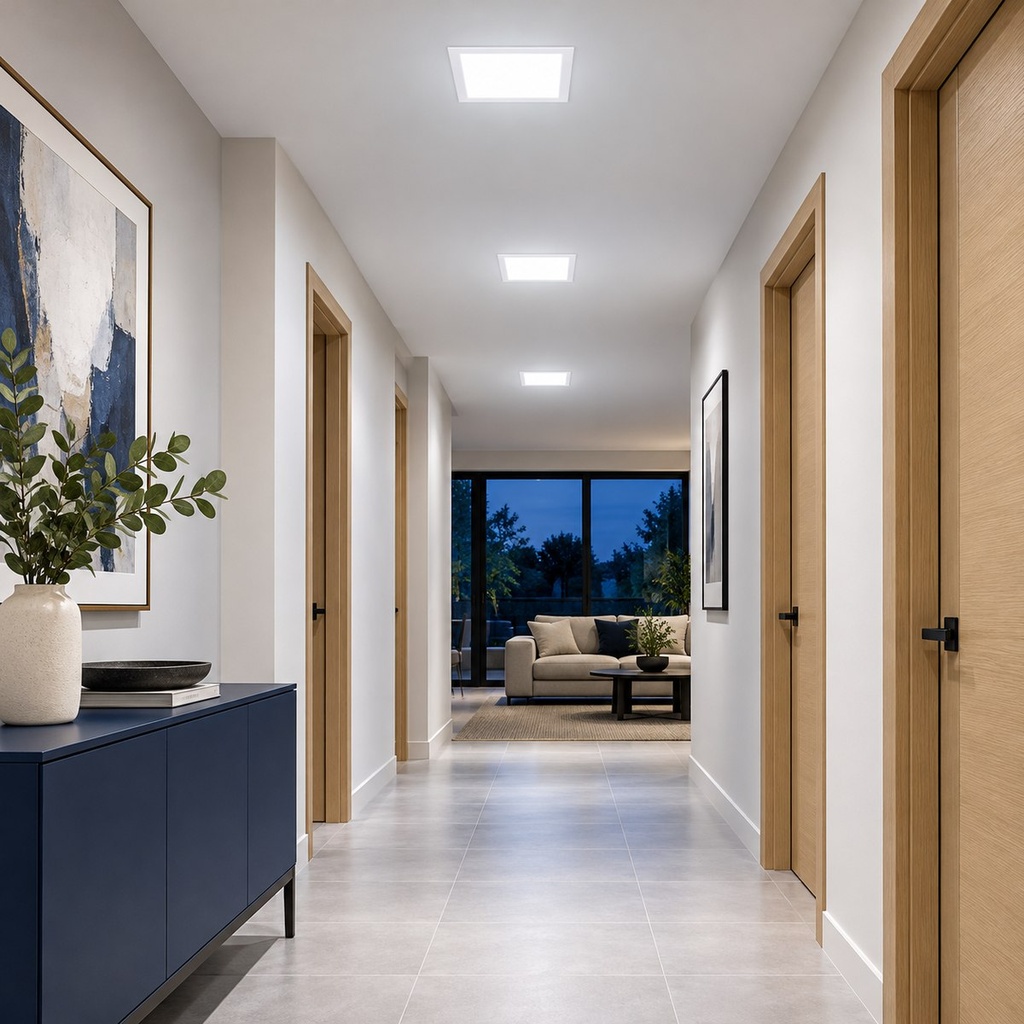LED square recessed panel light 292mm 24w 6400K white
