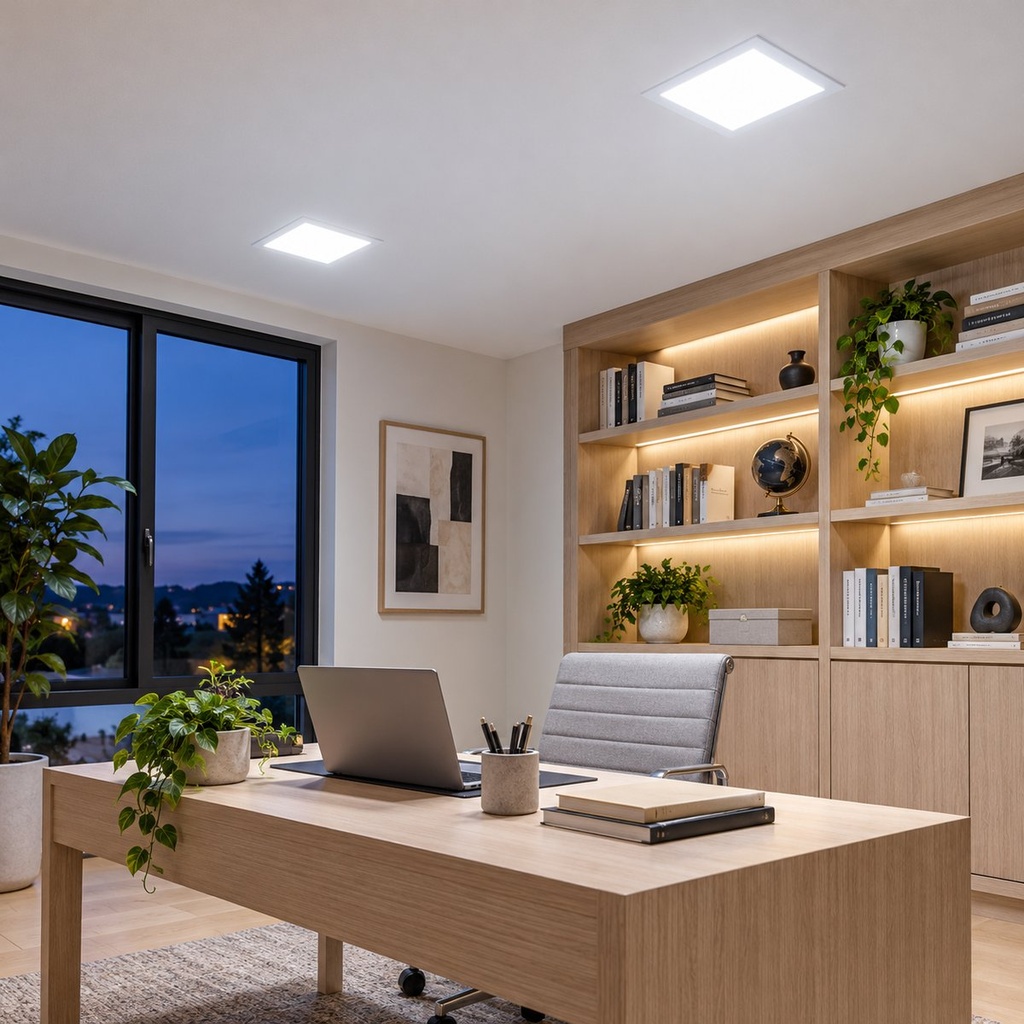 LED square recessed panel light 292mm 24w 6400K white