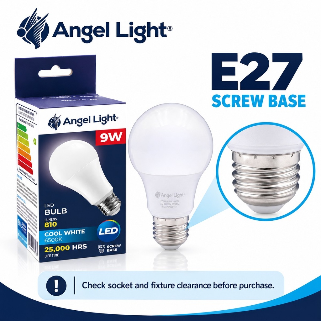 LED Bulb A60 9W 6400K-2 Year Warranty