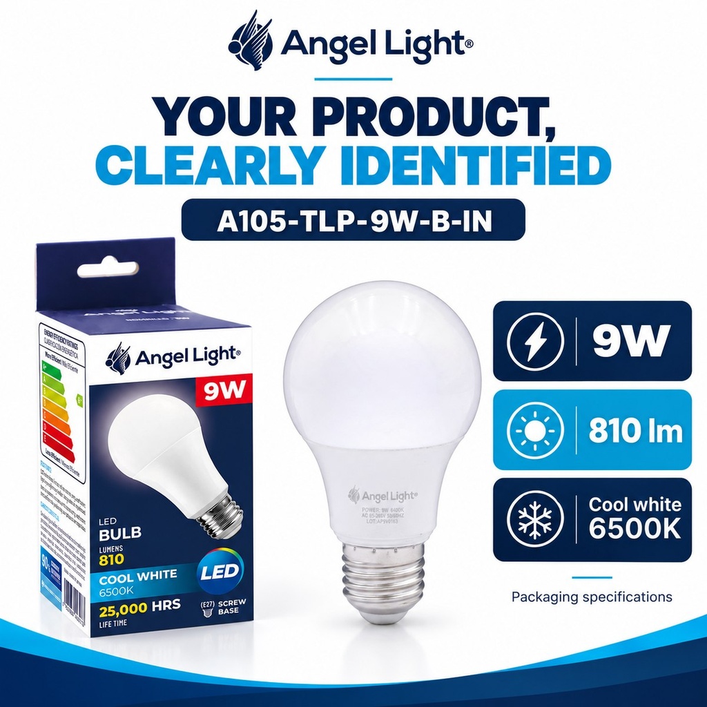 LED Bulb A60 9W 6400K-2 Year Warranty