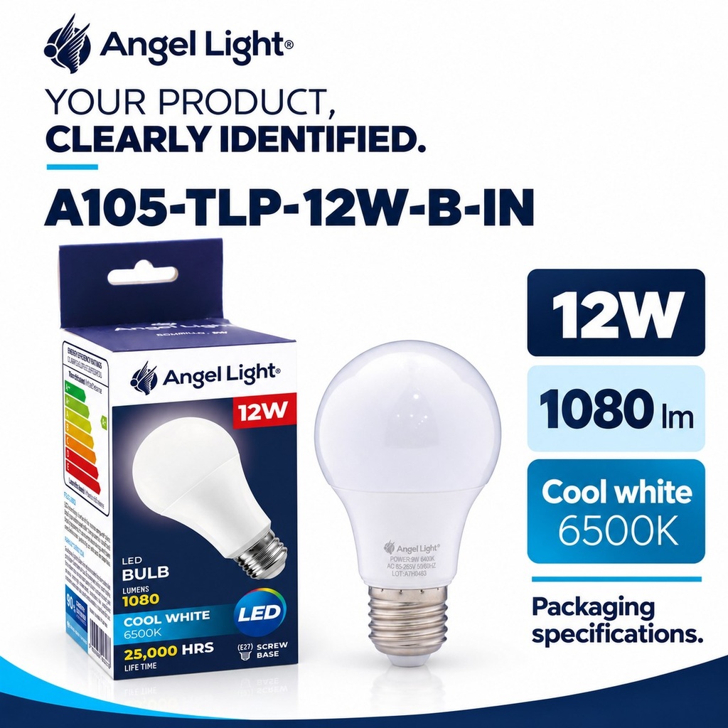 LED BULB A60 12W 6400K-2 Year Warranty