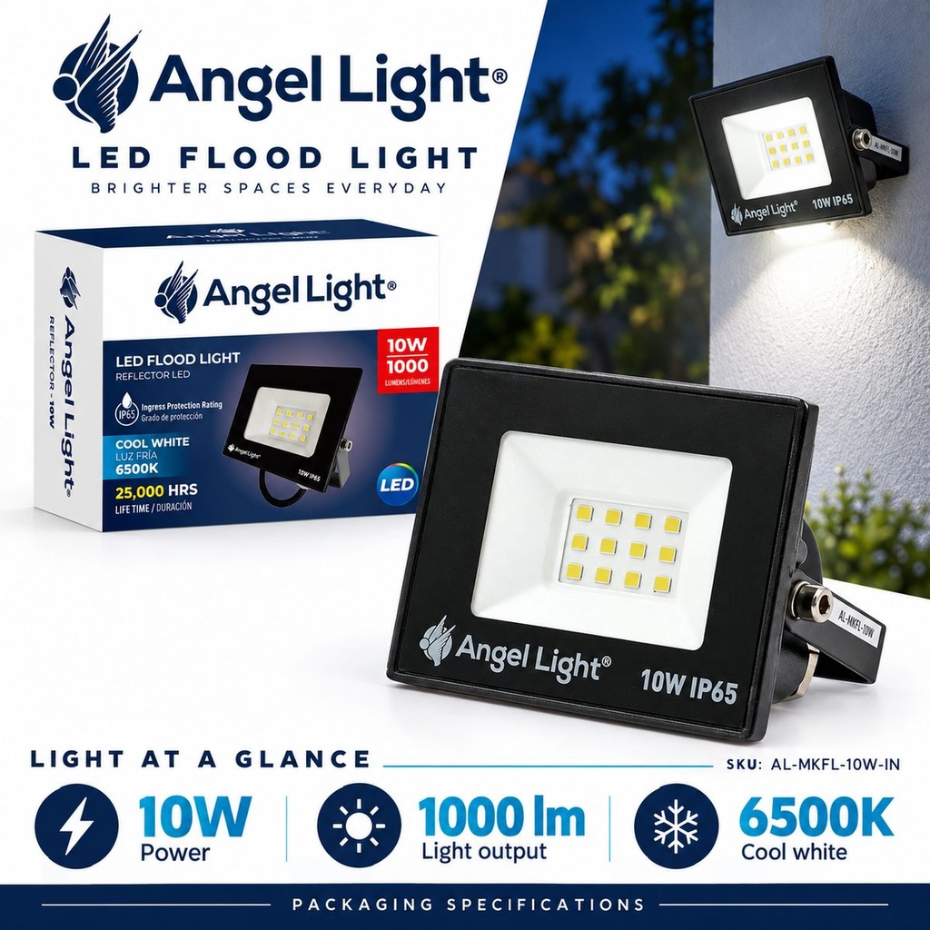 LED floodlight 10W 76*61*25mm 6400K