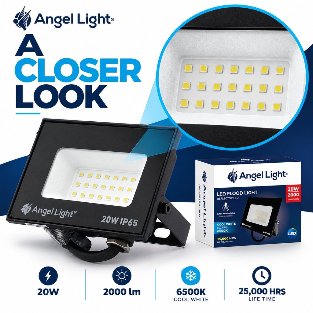 LED floodlight 20W 88*63*27mm 6400K
