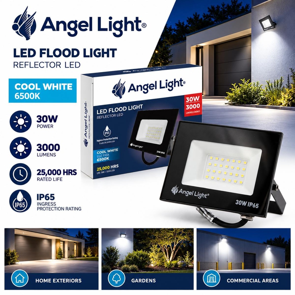 LED floodlight 30W 133*93*27mm 6400K