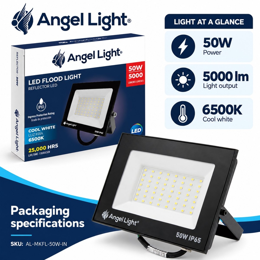 LED floodlight 50W 173*128*29mm 6400K