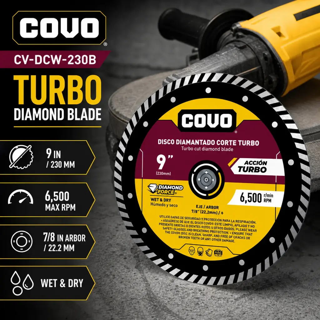 9" Turbo Diamond Blade - Rough Concrete