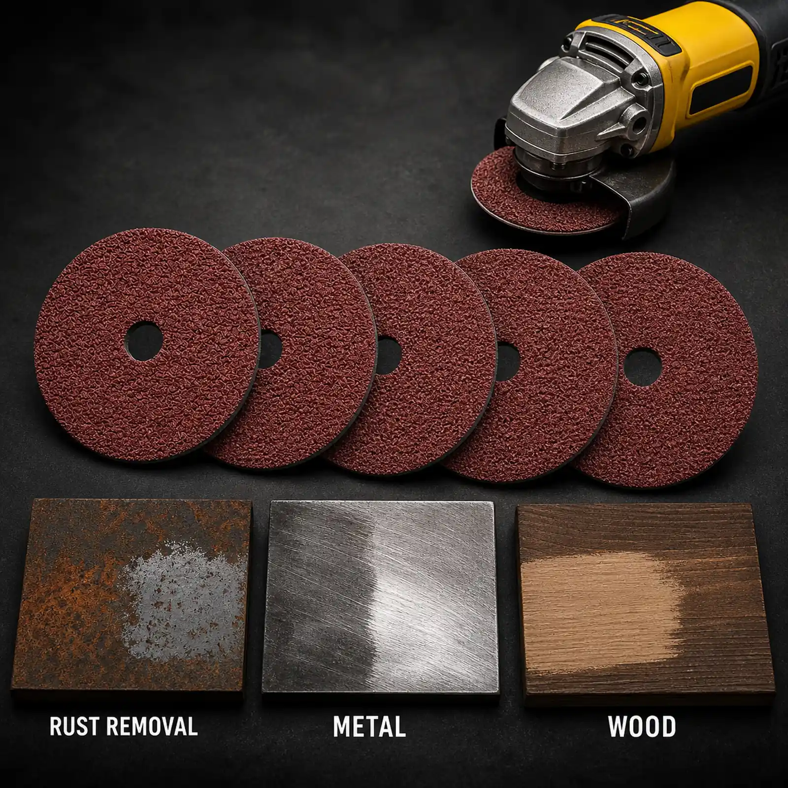 Grinder Sanding Disc / 4-1/2" / Grit 24 / Aluminum Oxide / 5 Pieces / 13,200 RPM