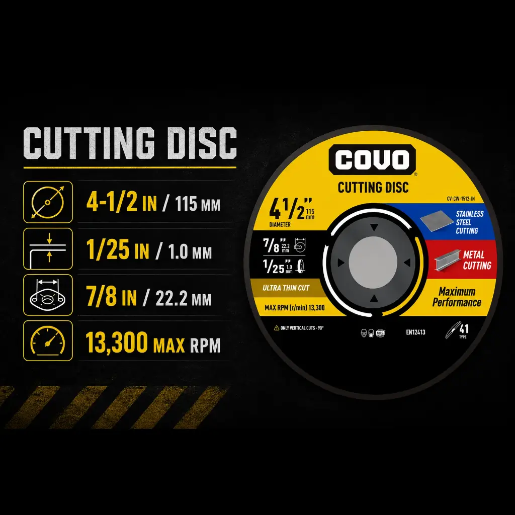 4-1/2" Ultra-Thin Cutting Disc - Metal & INOX