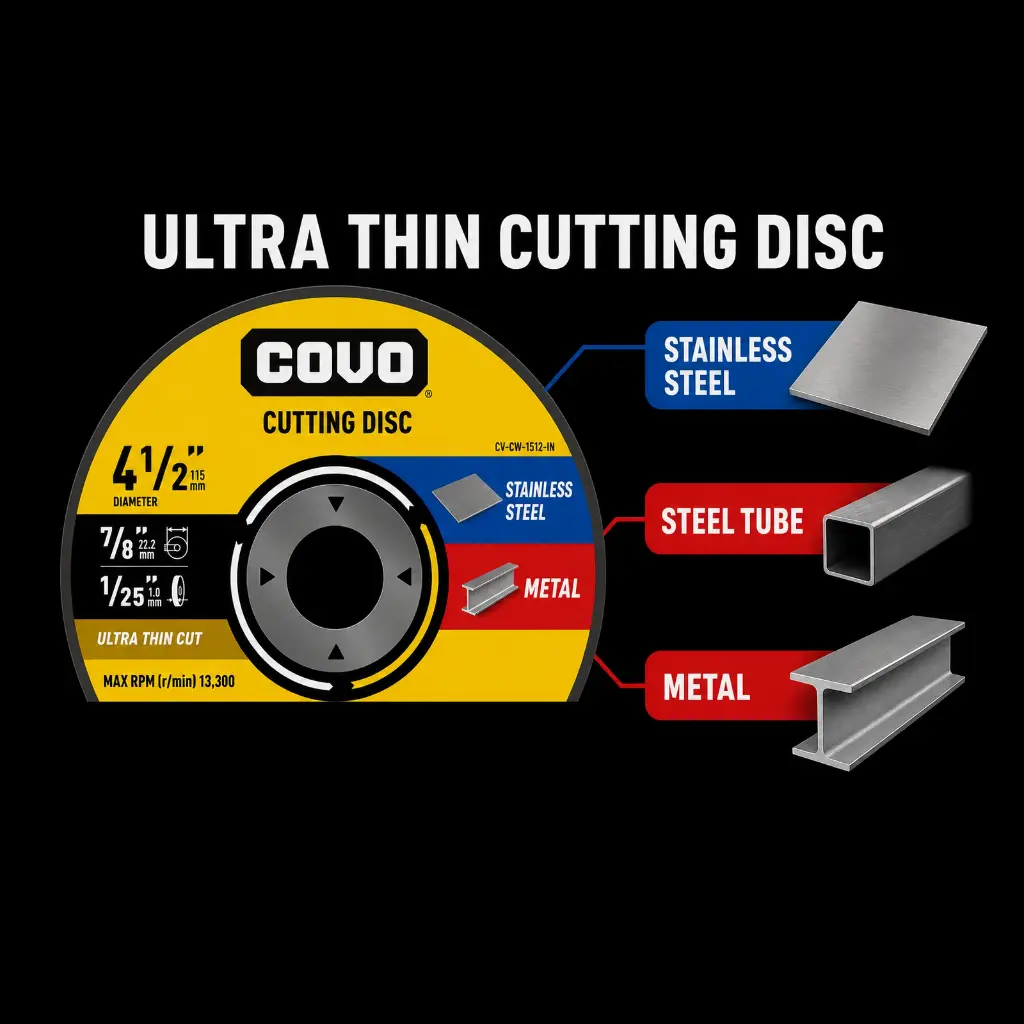 4-1/2" Ultra-Thin Cutting Disc - Metal & INOX