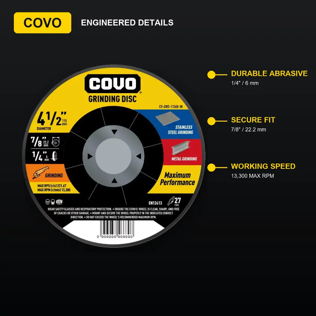 4-1/2" Grinding Disc - Metal & INOX