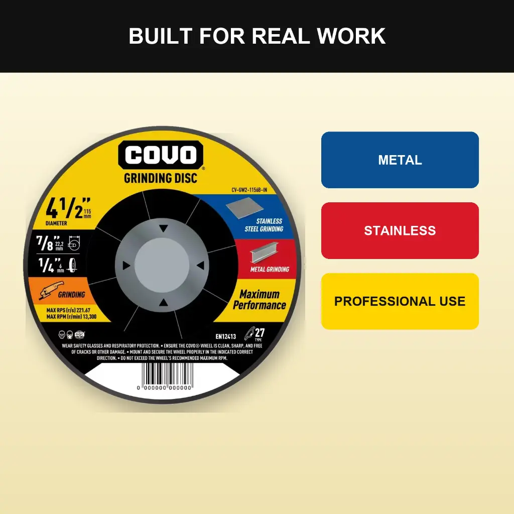 4-1/2" Grinding Disc - Metal & INOX