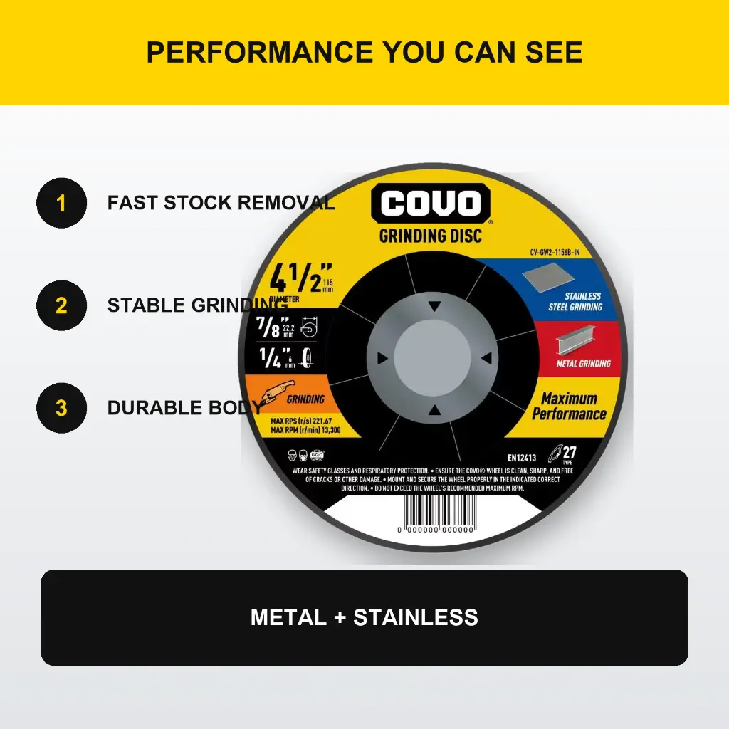 4-1/2" Grinding Disc - Metal & INOX