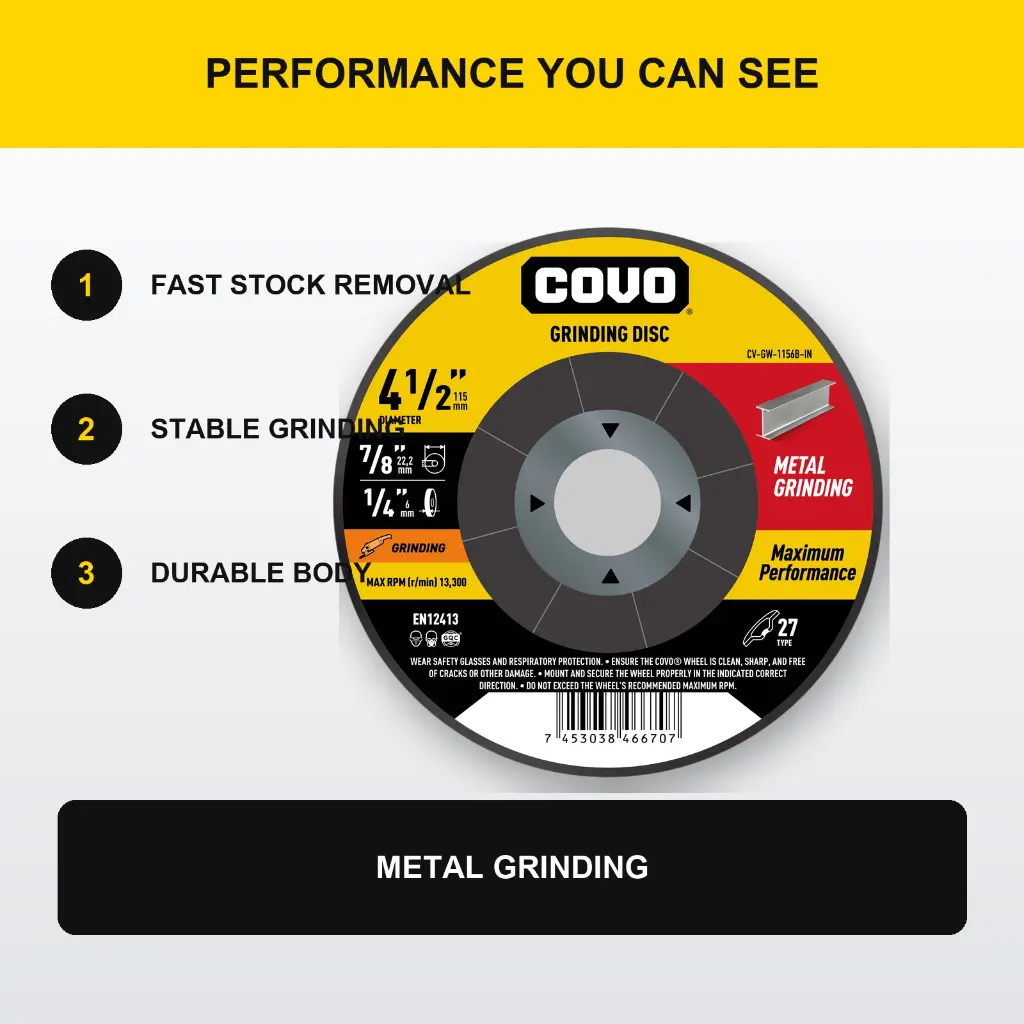 4-1/2" Grinding Disc - Metal & INOX