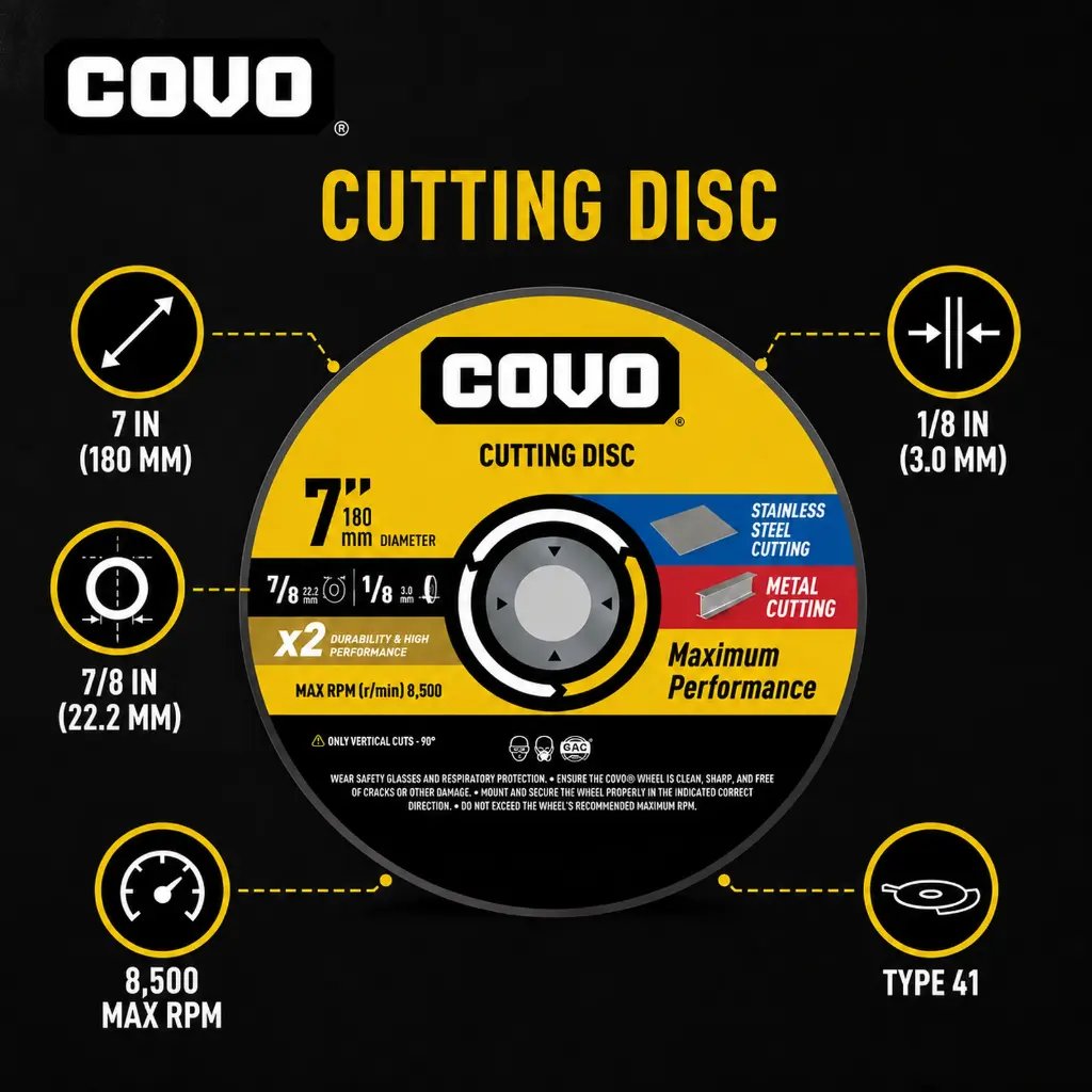 7" Cutting Disc - Metal & INOX