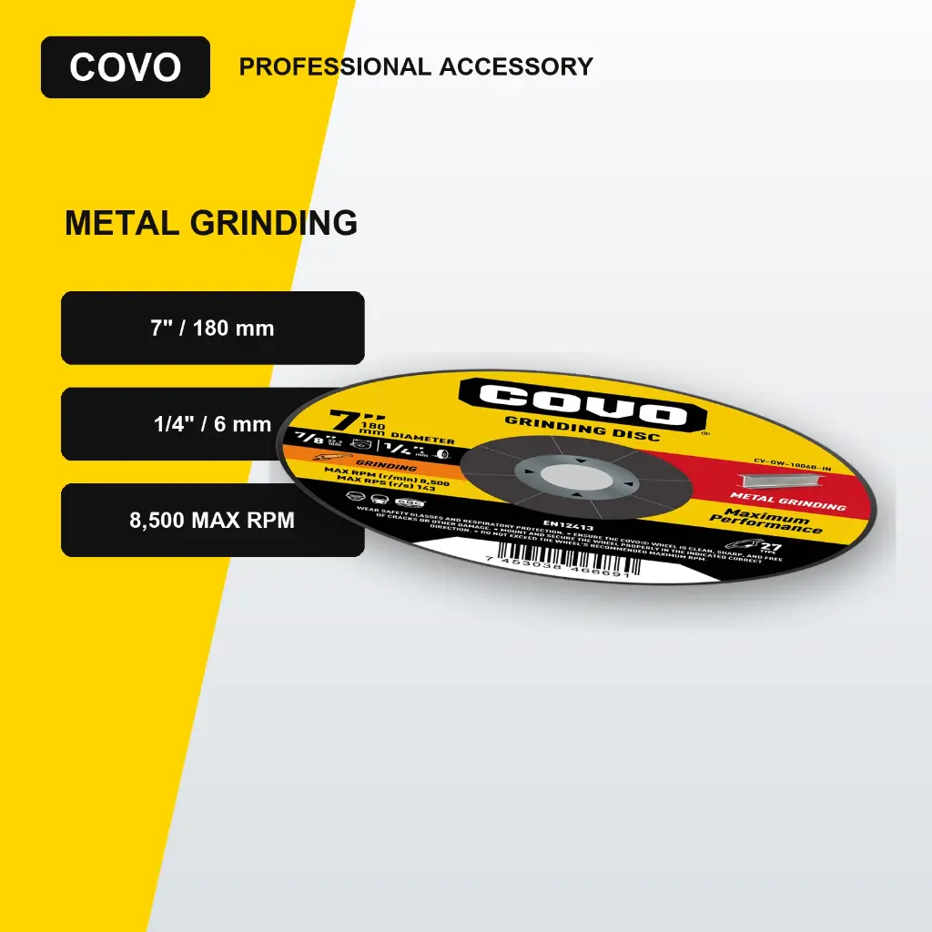 7" Grinding Disc - Metal & INOX