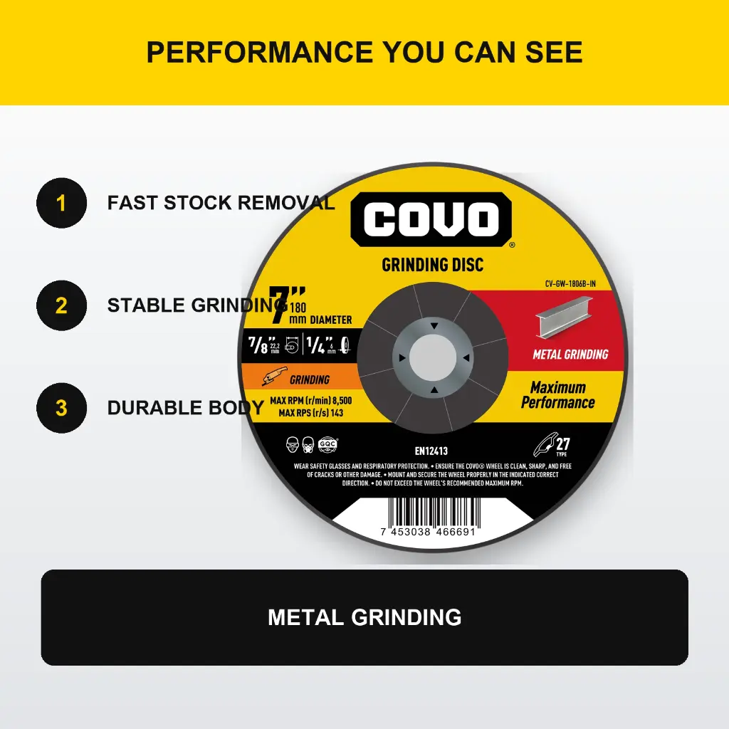 7" Grinding Disc - Metal & INOX