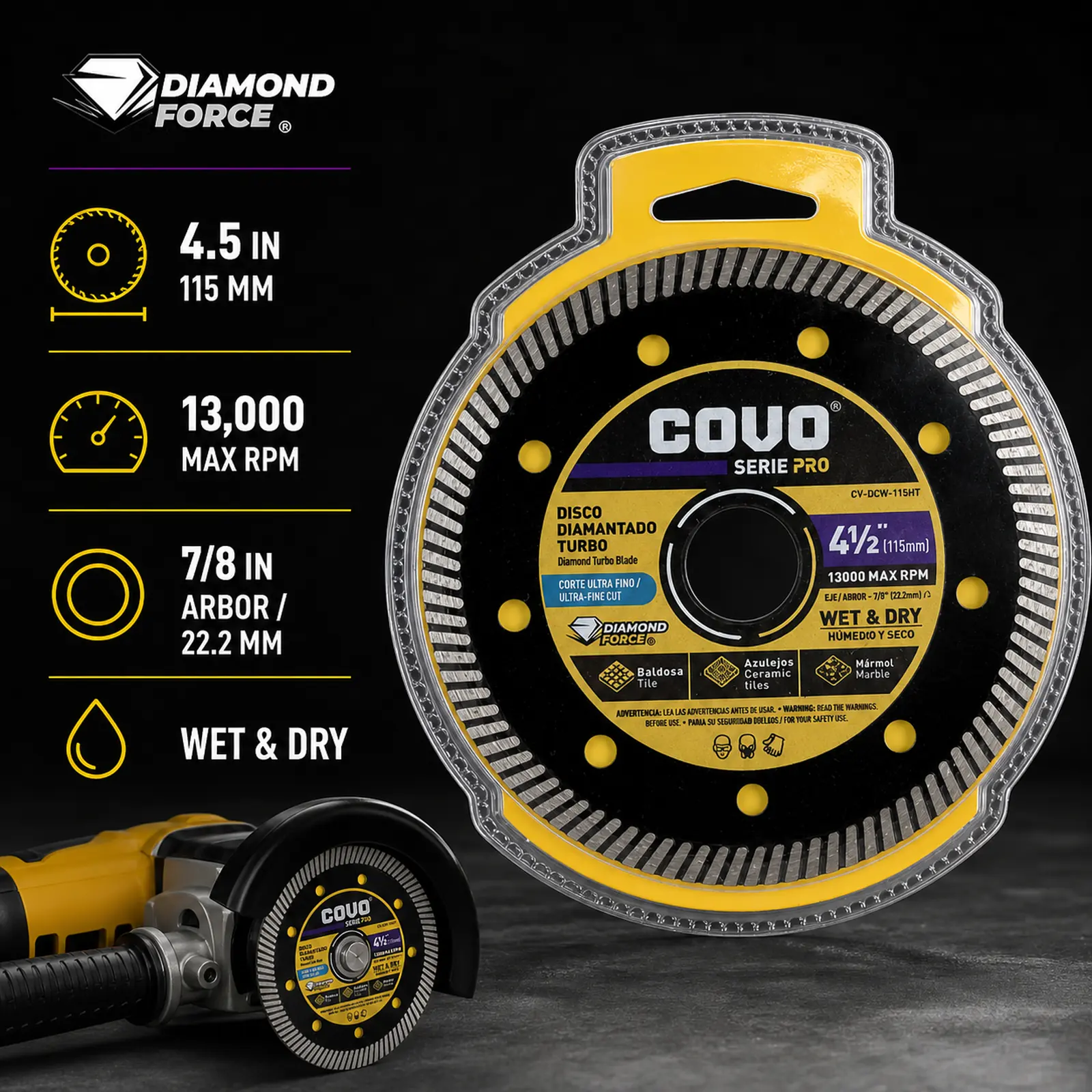 Turbo Diamond Blade 4-1/2"