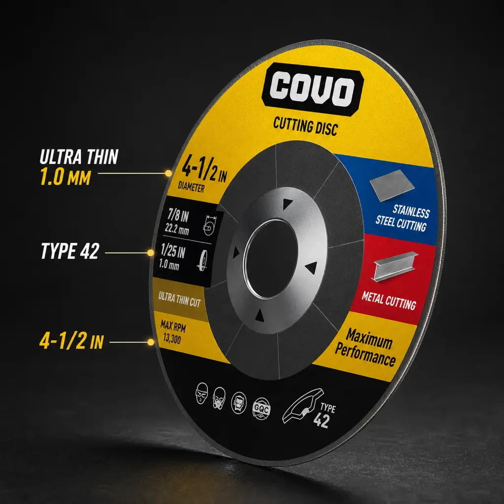 4-1/2" Depressed-Center Cutting Disc - Metal & INOX