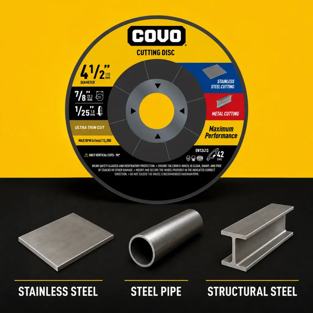 4-1/2" Depressed-Center Cutting Disc - Metal & INOX