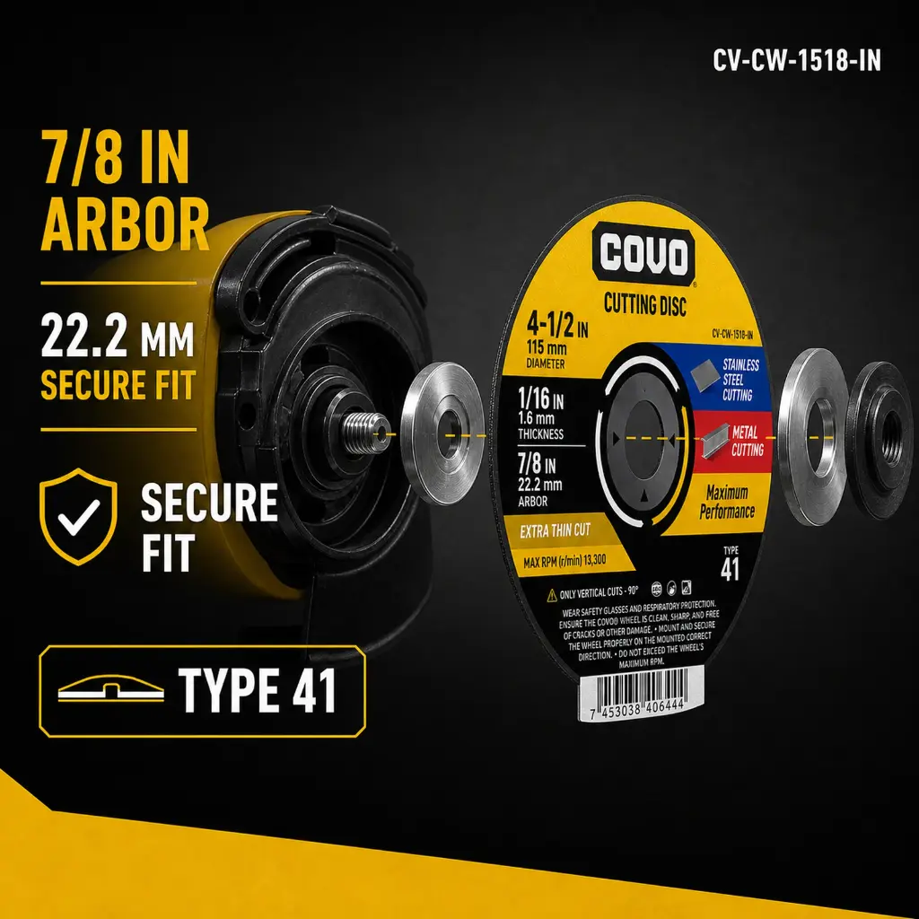 4-1/2" Thin Cutting Disc - Metal & INOX