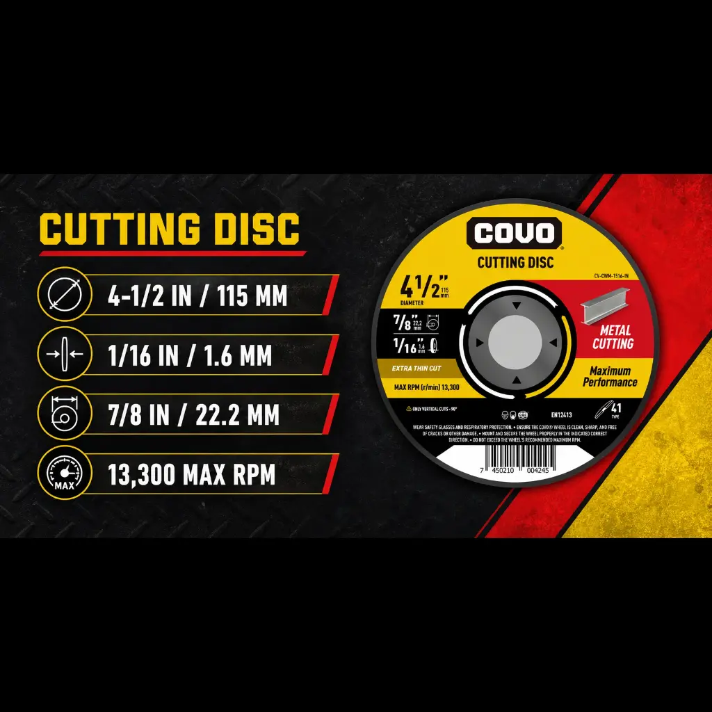 4-1/2" Thin Cutting Disc - Metal