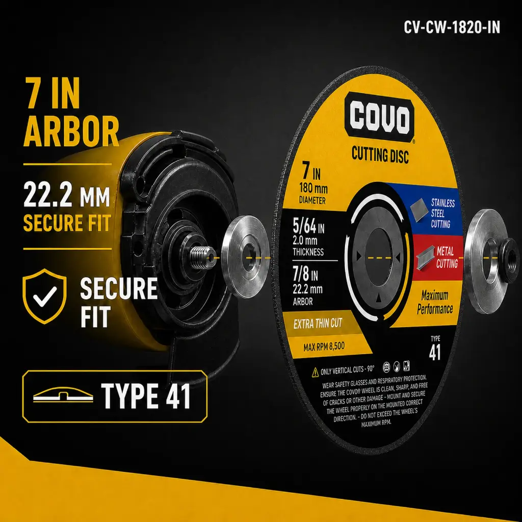 7" Thin Cutting Disc - Metal & INOX