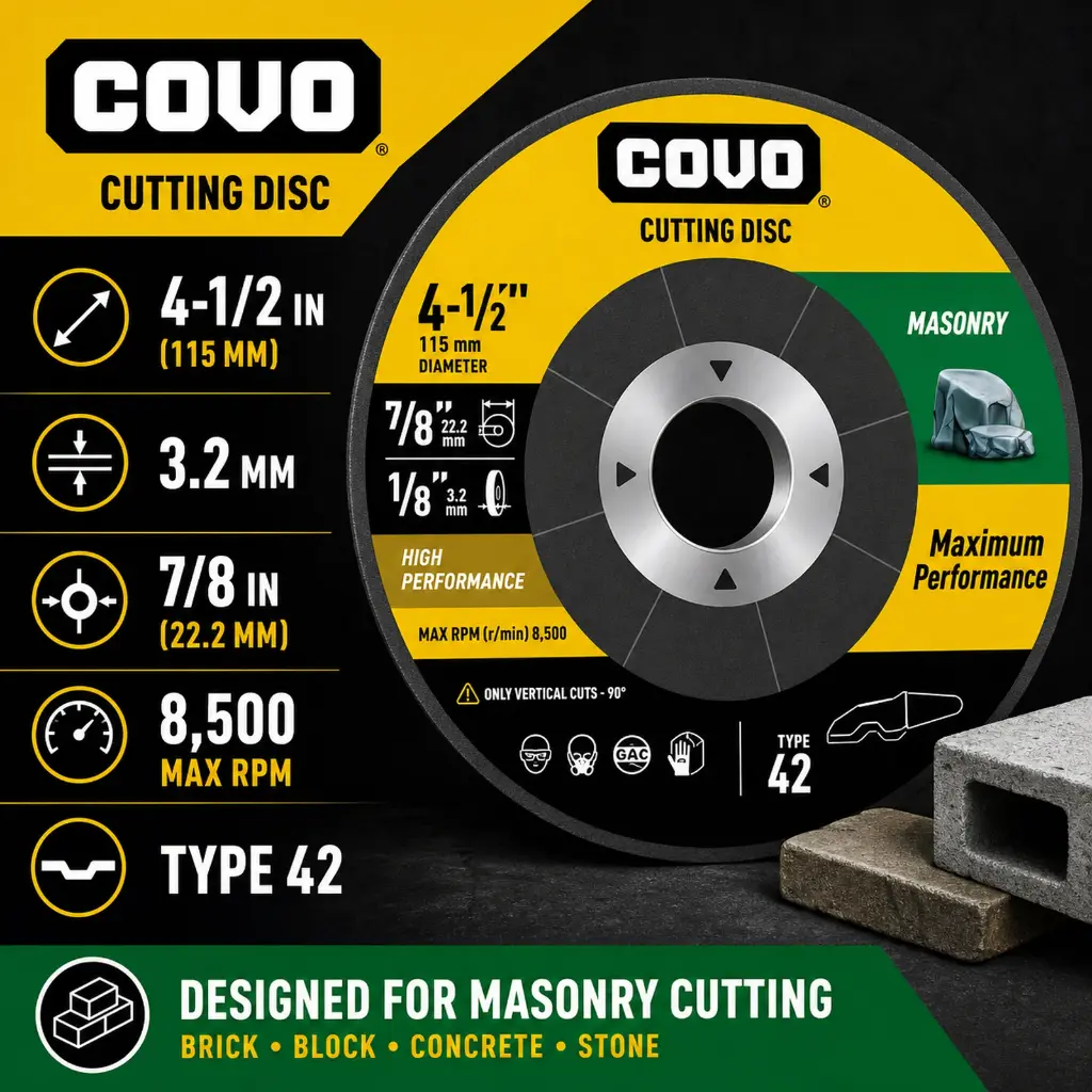 4-1/2" Depressed-Center Cutting Disc - Masonry