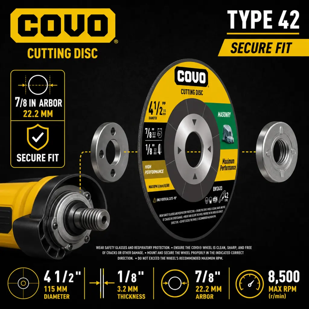 4-1/2" Depressed-Center Cutting Disc - Masonry