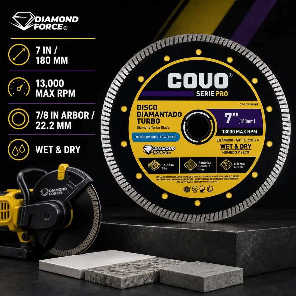 7" Turbo Diamond Blade - Concrete Cutting