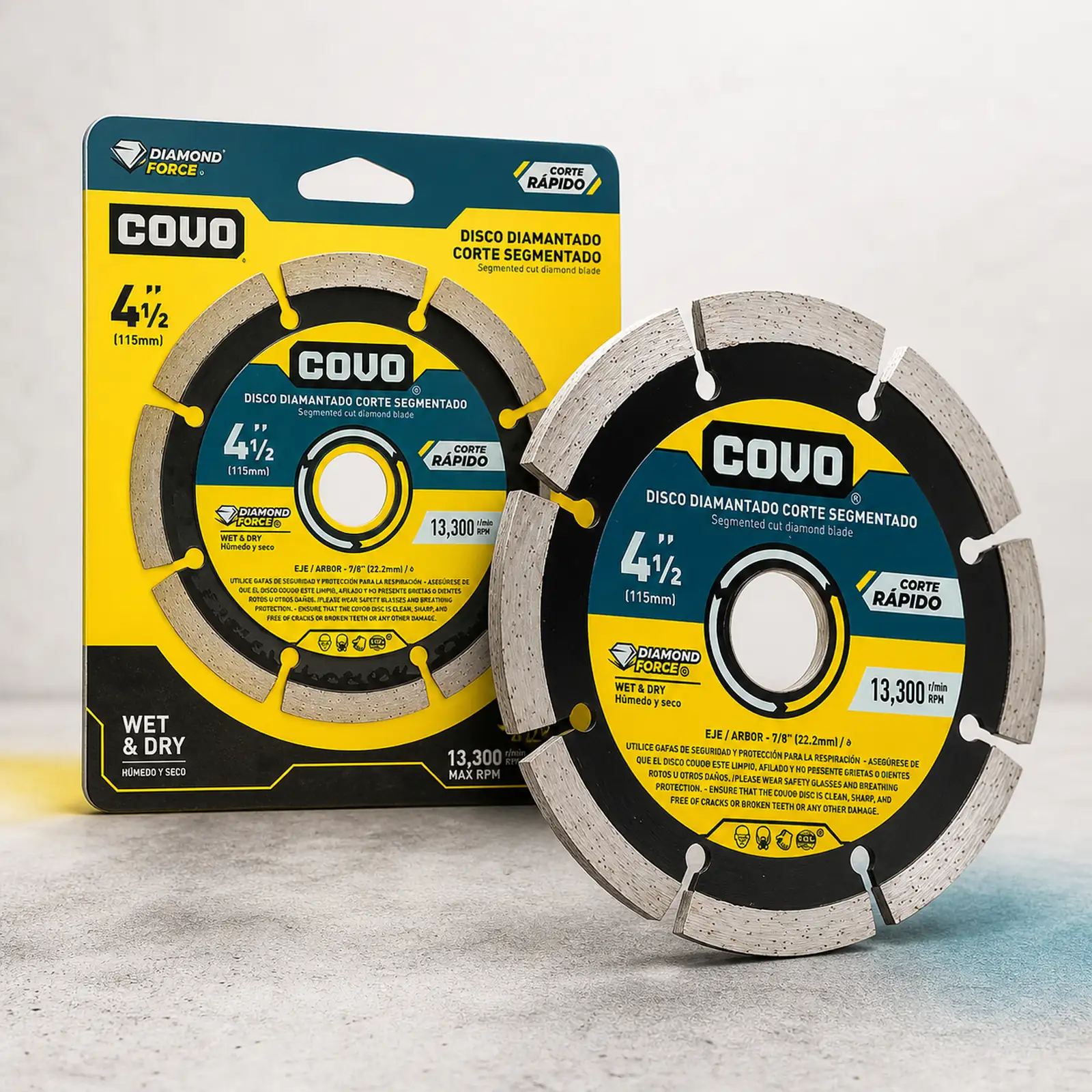 Segmented Diamond Cutting Blade / Wet & Dry / 1 Piece / 4 1/2" (115mm)