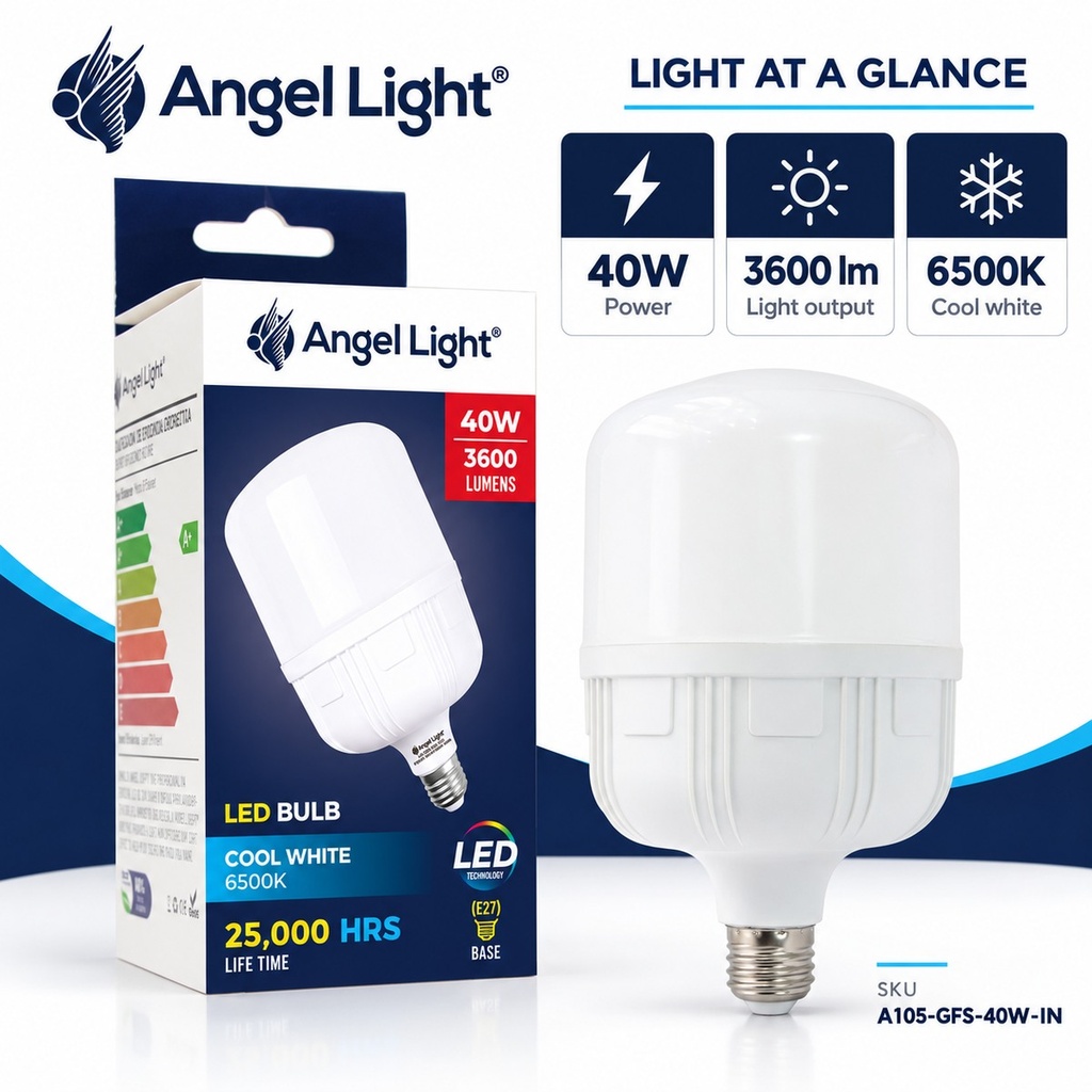 LED Ball Bulb 40W 6400K