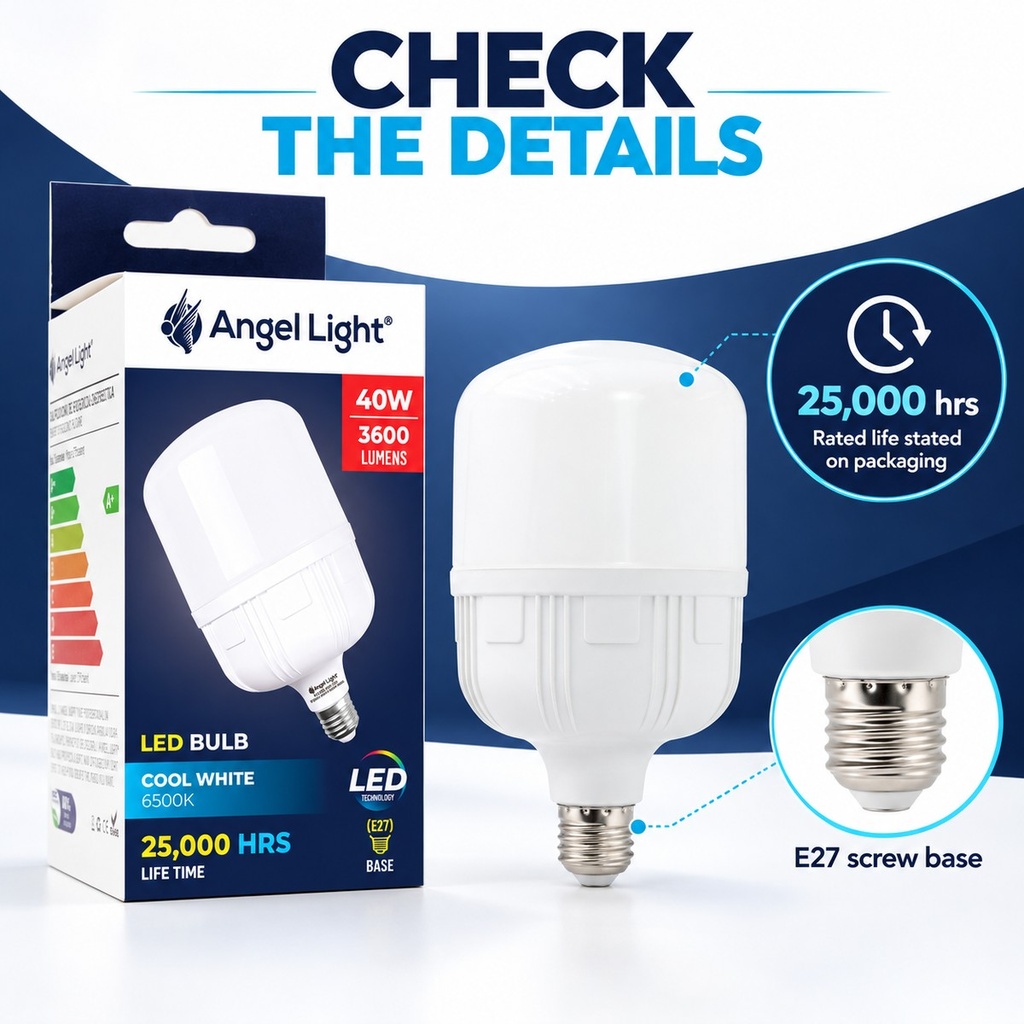 LED Ball Bulb 40W 6400K