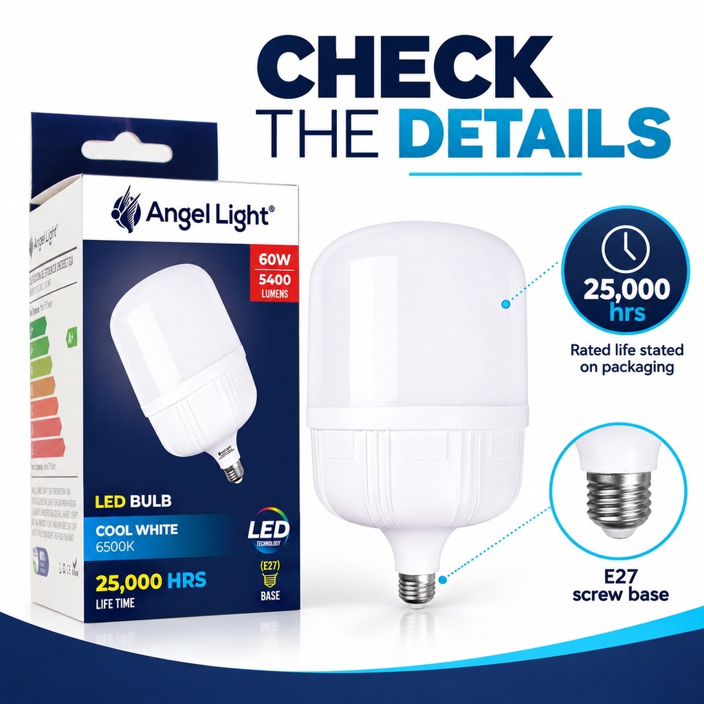 LED Ball Bulb 60W 6400K