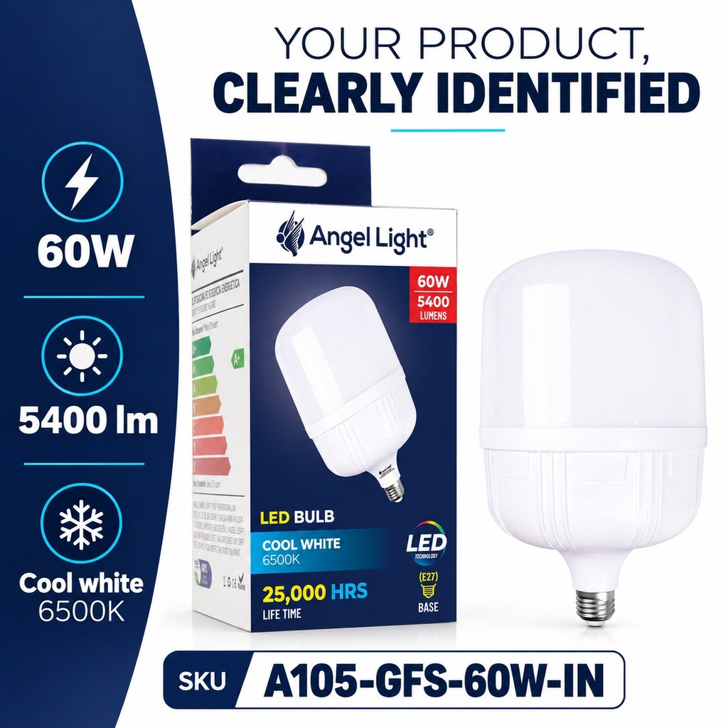 LED Ball Bulb 60W 6400K